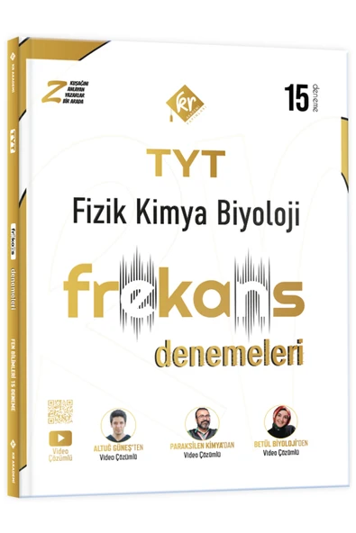 TYT Fizik Kimya Biyoloji FKB 15'li Frekans Denemeleri KR Akademi Yayınları