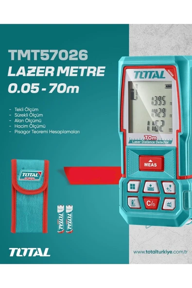 Total 0.05 - 70 Metre Lazer Metre Yüksek Kalite TMT57026 - 2