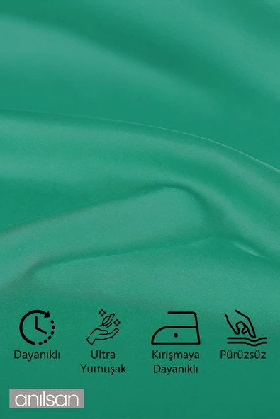 Tekli %100 Pamuk Kumaş Peçete Yeşil 50x50 Cm Mutfak Bezi Sofra Sunum Servis Peçetesi - 4