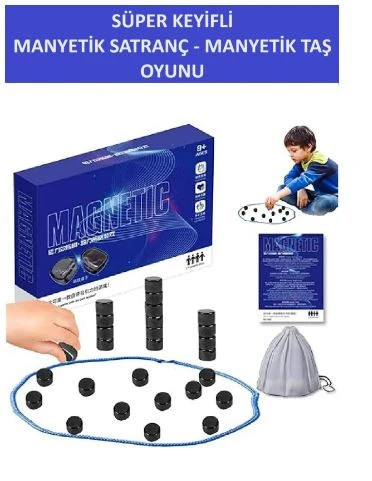 SÜPER KEYİFLİ MANYETİK SATRANÇ - MANYETİK TAŞ OYUNU - HARİKA VAKİT GEÇİRMEK İÇİN - 2