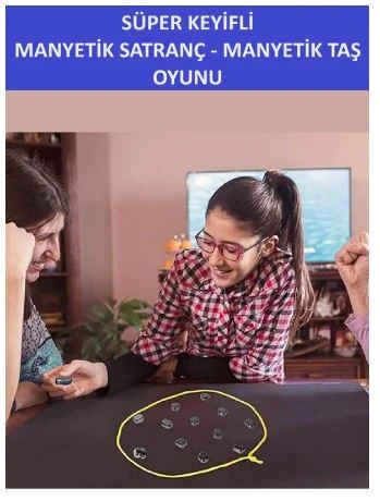 SÜPER KEYİFLİ MANYETİK SATRANÇ - MANYETİK TAŞ OYUNU - HARİKA VAKİT GEÇİRMEK İÇİN - 3