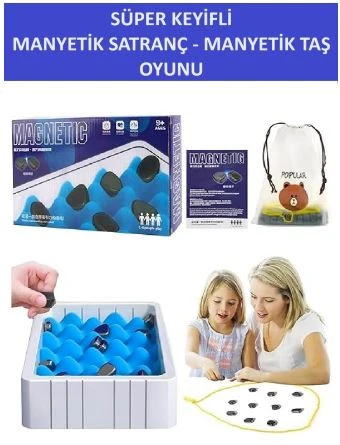 SÜPER KEYİFLİ MANYETİK SATRANÇ - MANYETİK TAŞ OYUNU - HARİKA VAKİT GEÇİRMEK İÇİN
