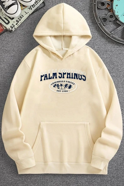 Unisex Palm Springs Baskılı Sweatshirt