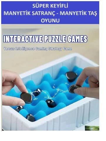 SÜPER KEYİFLİ MANYETİK SATRANÇ - MANYETİK TAŞ OYUNU - HARİKA VAKİT GEÇİRMEK İÇİN - 4