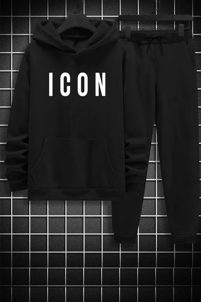 Unisex Icon Baskılı Eşofman Takımı - 3