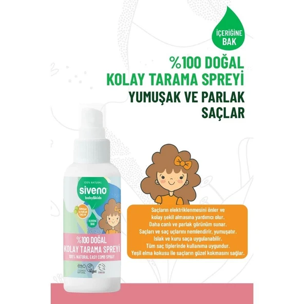 Siveno Çocuklar İçin %100 Doğal Kolay Tarama Spreyi 100ml - 5