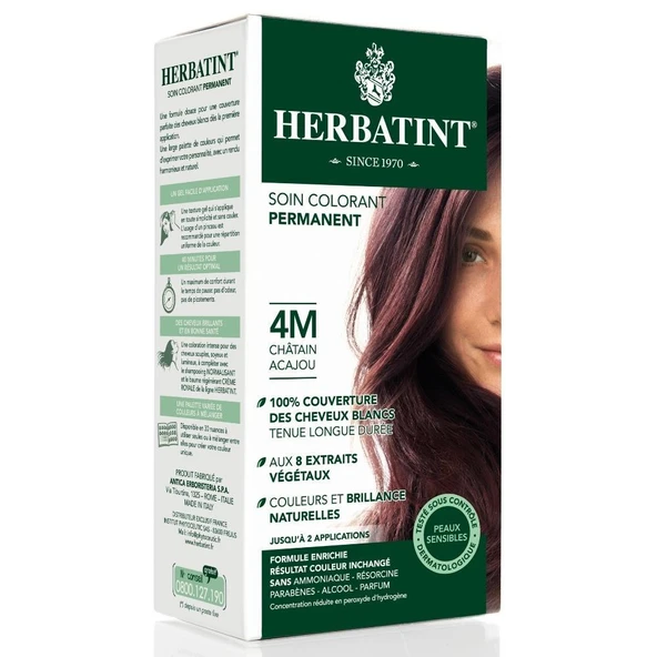 Herbatint 4M Chatain Acajou Akaju Kestane Saç Boyası - 2