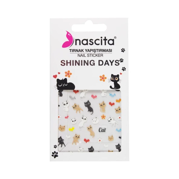 Nascita Pretty Cat Tırnak Stickeri - 24