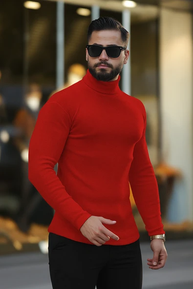 5'li Paket Erkek Boğazlı Balıkçı Triko Kazak - 3