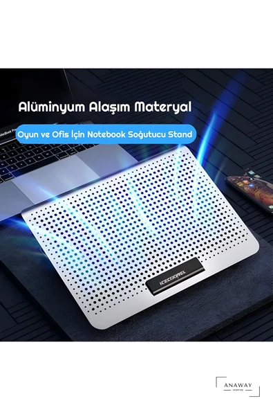 ANAWAY Icecoorel A18  Dizüstü Soğutucusu Taşınabilir Laptop Standı, Dizüstü Isı Dağılımı Raf Masaüstü Laptop Standı, Dizüstü Tutucu Dizüstü Soğutucusu Dizüstü Ped, - 2