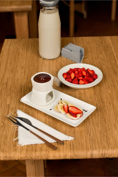 Farika Porselen Yekta 3 Parça Porselen Fondü Seti - 3