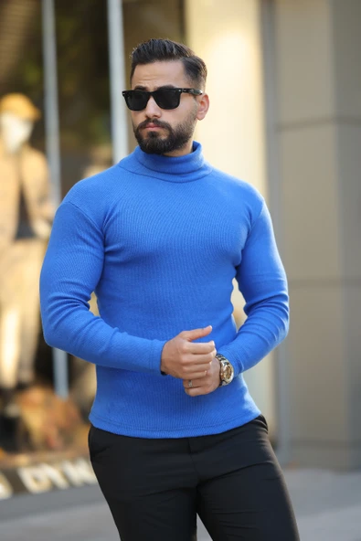 5'li Paket Erkek Boğazlı Balıkçı Triko Kazak - 5