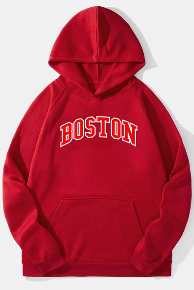 Unisex Boston Baskılı Sweatshirt - 7