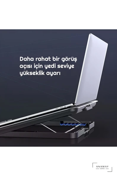 ANAWAY Icecoorel A18  Dizüstü Soğutucusu Taşınabilir Laptop Standı, Dizüstü Isı Dağılımı Raf Masaüstü Laptop Standı, Dizüstü Tutucu Dizüstü Soğutucusu Dizüstü Ped, - 9