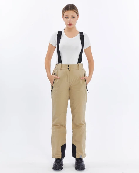 Mapamyumco Kadın Kayak Pantolon-BEJ - Resim 6