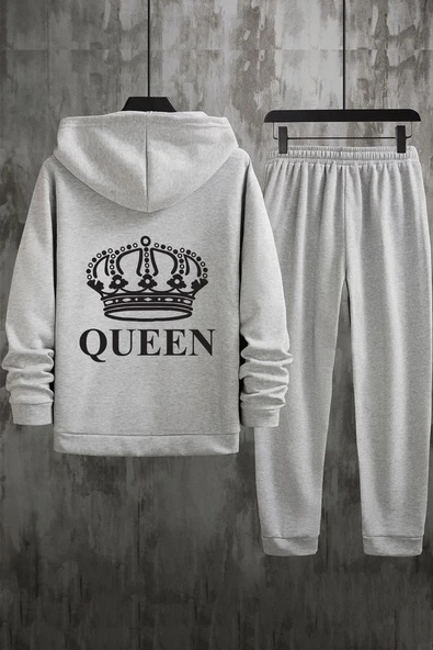 Unisex Quenn Baskılı Eşofman Takımı - 3