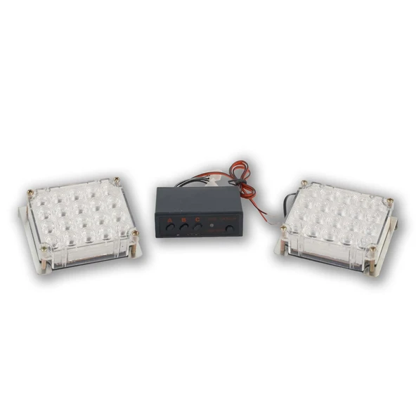 Mega Oto Market 3 Modlu 20 Ledli 2 Adet Beyaz Çakar Lamba Resmi Kurtarma Araç ve Offroad ile uyumlu