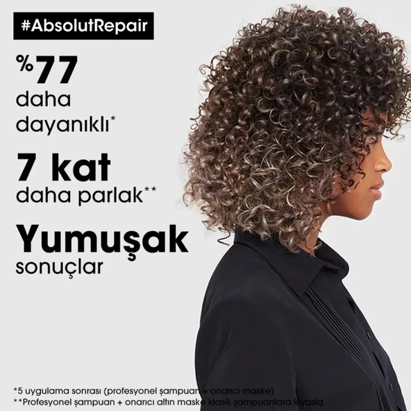 Loreal Serie Expert Absolut Repair Resurfacing Golden Onarıcı Maske 250ml - 4