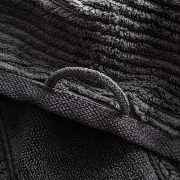 Eliza 3'lü Havlu Seti Antrasit - Resim 4