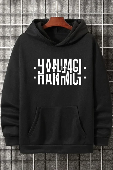 Hanımcı Yazılı Katlamalı Sweatshirt - Resim 9