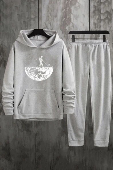 Unisex Uzay Temalı Baskılı Eşofman Takımı ürün görseli 1