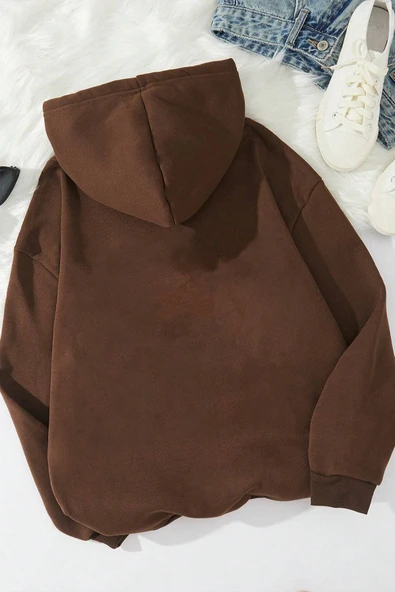 Unisex Minimal line drawing Baskılı Sweatshirt - 2