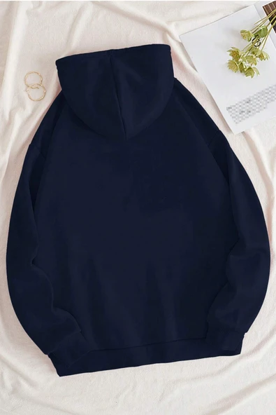 Unisex Minimal line drawing Baskılı Sweatshirt - 4