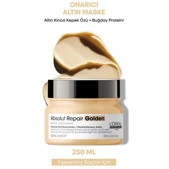 Loreal Serie Expert Absolut Repair Resurfacing Golden Onarıcı Maske 250ml - 2