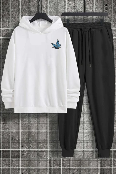 Unisex Kelebek Baskılı Eşofman Takımı - 6