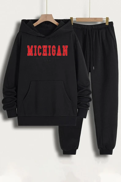 Unisex Michigan Baskılı Eşofman Takımı