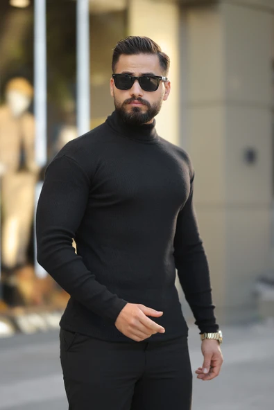 3'lü Paket Erkek Boğazlı Balıkçı Triko Kazak - 3