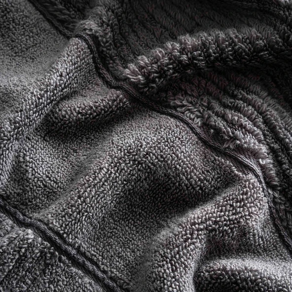 Eliza 3'lü Havlu Seti Antrasit - Resim 3