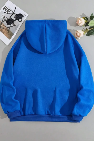 Unisex Minimal line drawing Baskılı Sweatshirt - 6