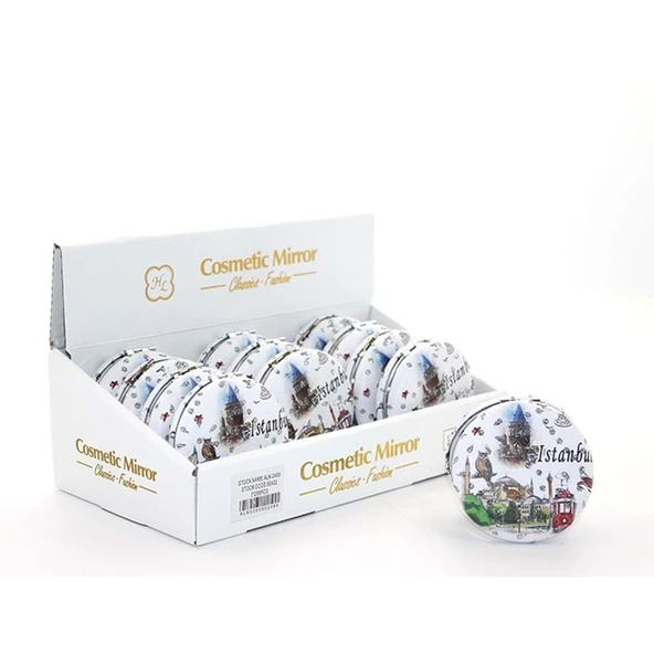 Taşlı İstanbul Tasarımı El Aynası Kalın - 2