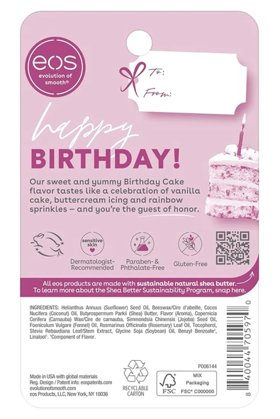 EOS Birthday Cake Lip Balm 7GR - 2