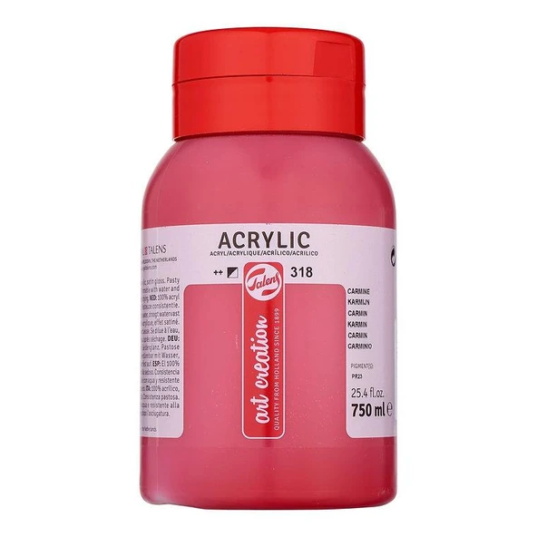 TALENS ARTCREATİON AKRİLİK 750 ML CARMINE 318 ürün görseli 1