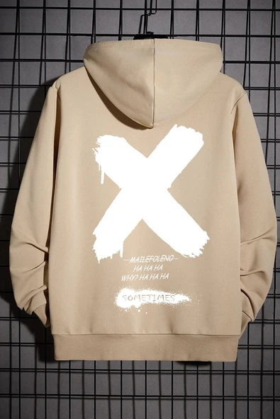 Unisex Sometimes X Baskılı Sweatshirt - 6