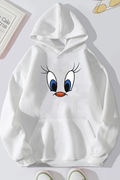 Unisex Tweety Baskılı Sweatshirt - 7