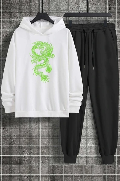 Unisex Chinese Dragon Baskılı Eşofman Takımı