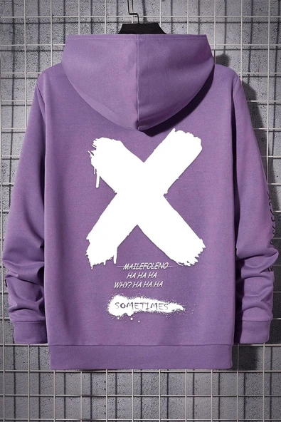 Unisex Sometimes X Baskılı Sweatshirt - 9