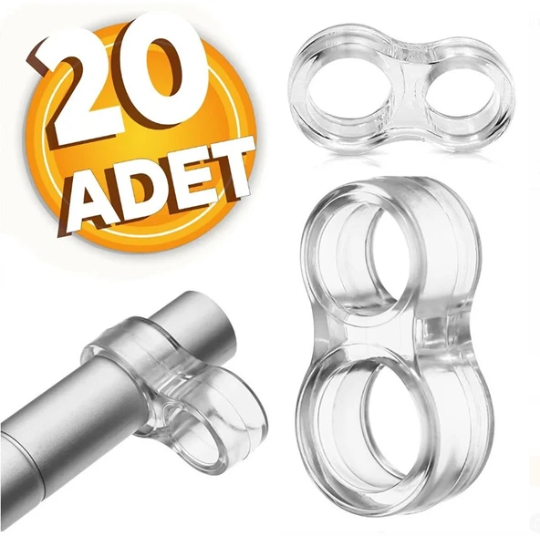 Şeffaf Silikon Plastik Kapı Kolu Tutucu Tutacağı Durdurucu Pencere Tamponu Stoperi (20 ADET) ürün görseli