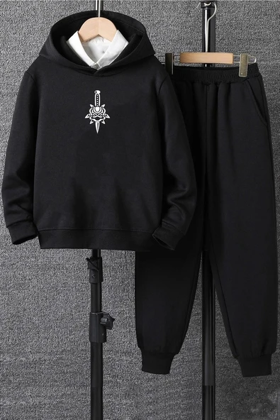 Unisex Skullcracked Baskılı Eşofman Takımı - Resim 2