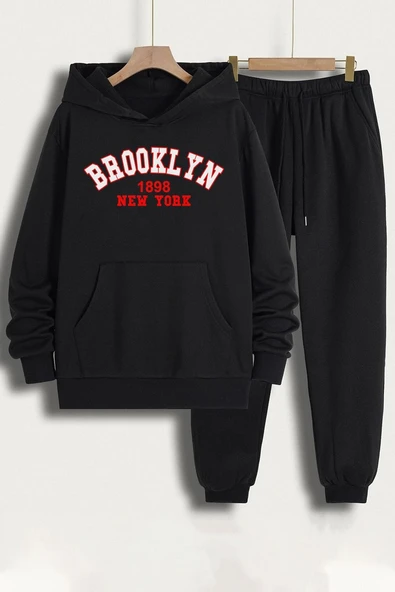 Unisex Brooklyn  Baskılı Eşofman Takımı - Resim 3