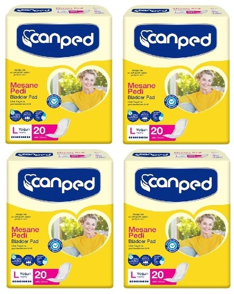 Canped Yoğun Büyük Boy (L) 20'li 4 Adet Mesane Pedi