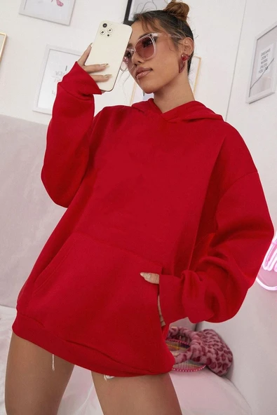 Unisex Pusula Sırt Baskılı Sweatshirt - Resim 6