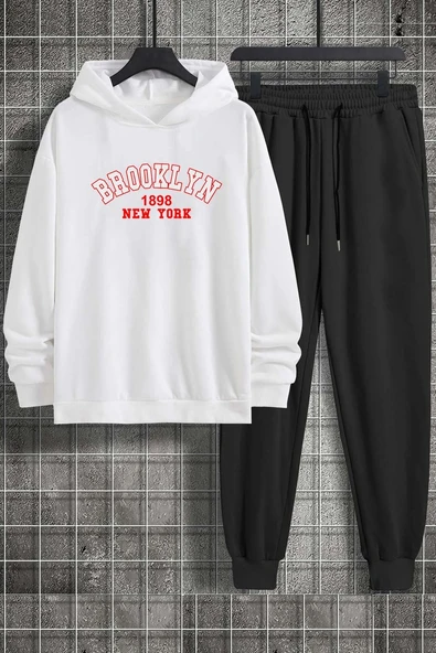 Unisex Brooklyn  Baskılı Eşofman Takımı - Resim 5