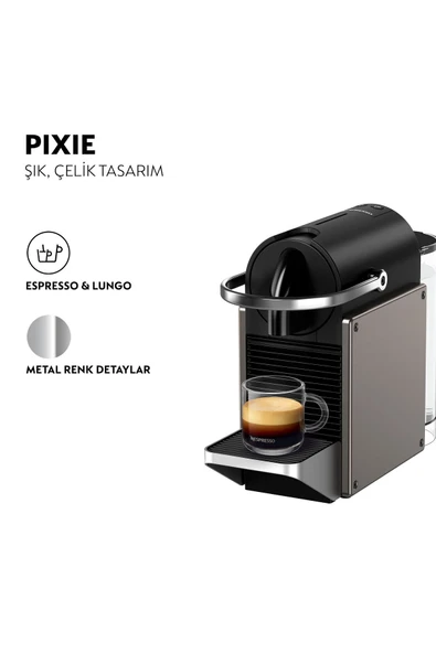 Nespresso D62 Pixie Kahve Makinesi, Gümüş - 2