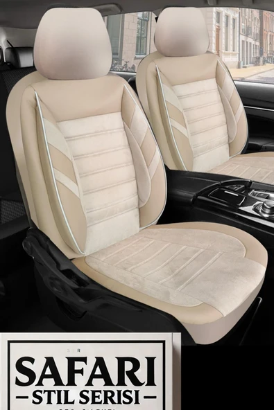 Mitsubishi Asx Jeep 2010-2016  Aracınıza Uyumlu Bej Siyah Safari Serisi Yumuşak Doku - Resim 7