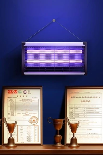 BUFFER® Masaüstü veya Duvara Asılabilen 10W Uzun Enli Sessiz Sinek Öldürücü UV Mor Işıklı Makina - 11