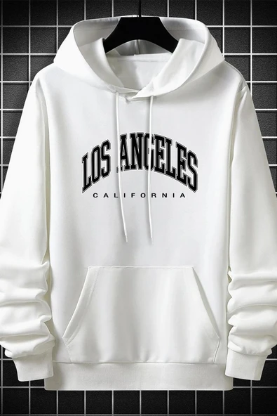 Unisex Los Angles  Baskılı Sweatshirt - Resim 8